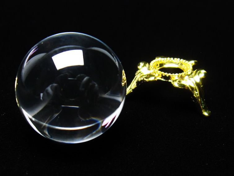 水晶 丸玉 ブラジル産 24mm 一点物 141-6452