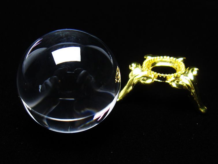 水晶 丸玉 ブラジル産 24mm 一点物 141-6453