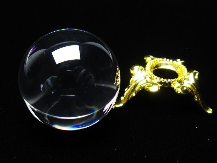 水晶 丸玉 ブラジル産 24mm 一点物 141-6456