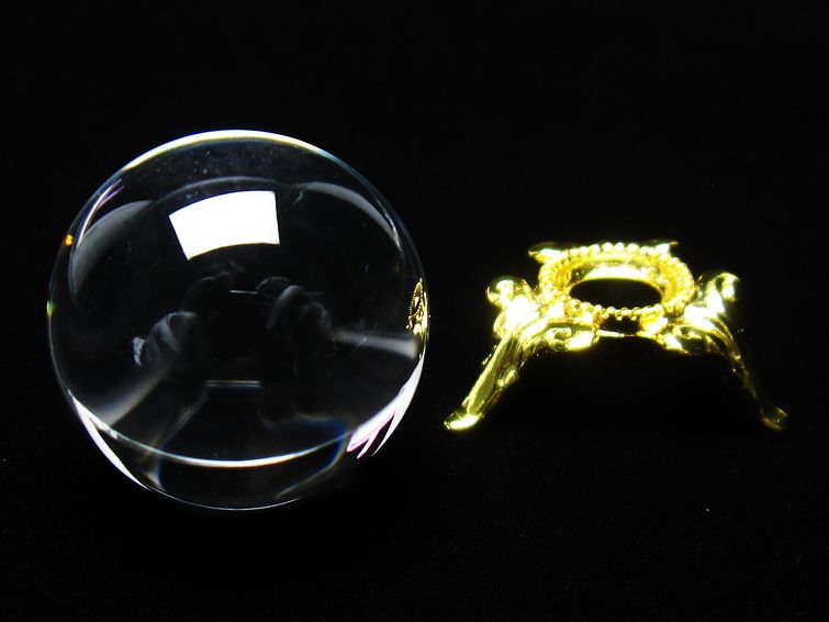 水晶 丸玉 ブラジル産 24mm 一点物 141-6460