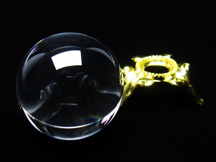 水晶 丸玉 ブラジル産 24mm 一点物 141-6461