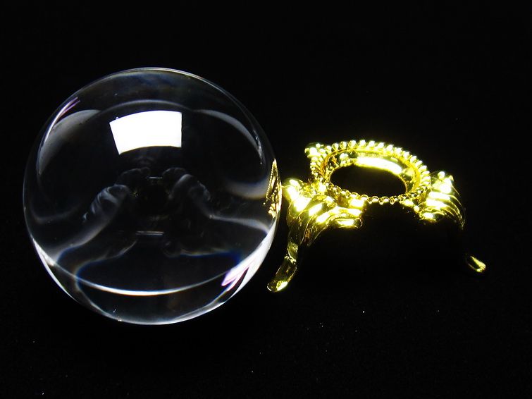 水晶 丸玉 ブラジル産 30mm 一点物 141-6478