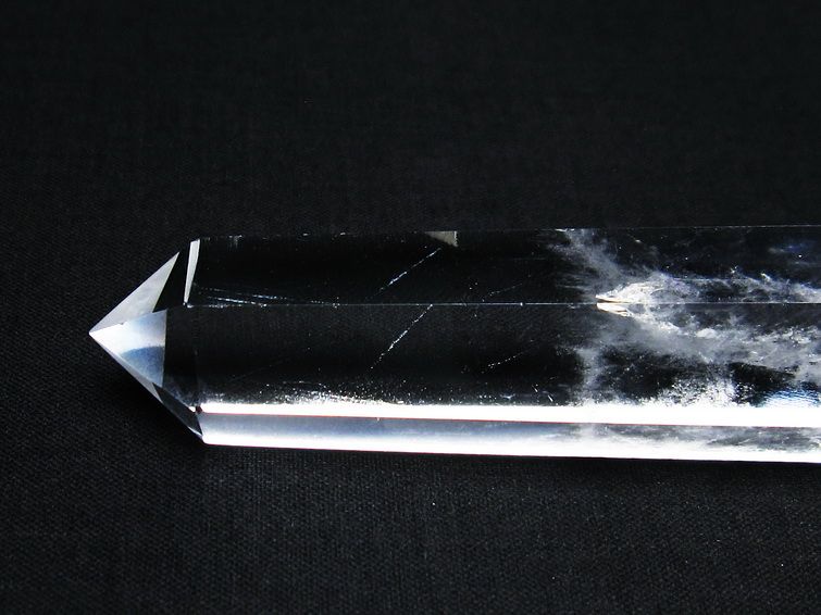 水晶 六角柱 ダブルポイント 原石 ポイント 一点物 142-7766