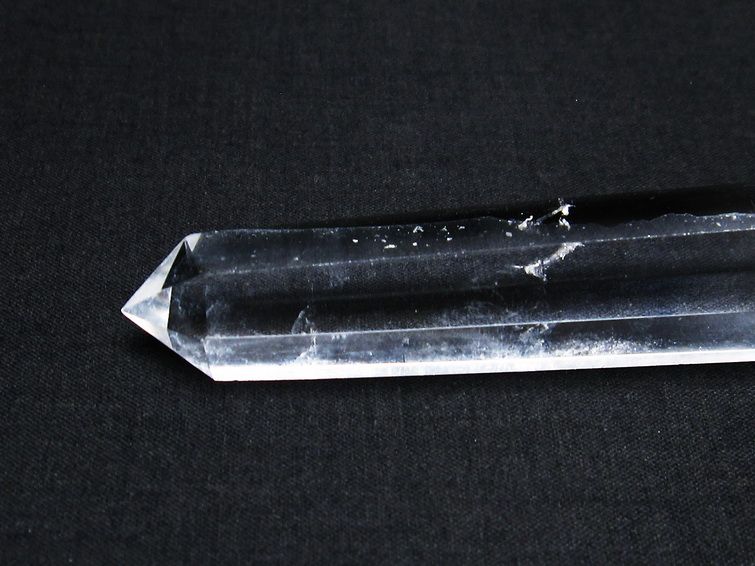 水晶 六角柱 ダブルポイント 原石 ポイント 一点物 142-7788