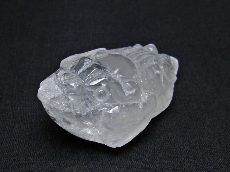 水晶 手彫り 置物 キンセン 金蟾 一点物 144-151