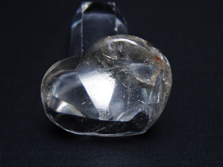 水晶 ハート置物 一点物 145-1443
