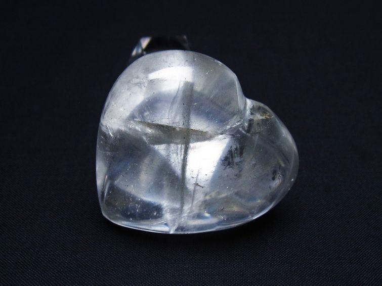 水晶 ハート置物 一点物 145-1461