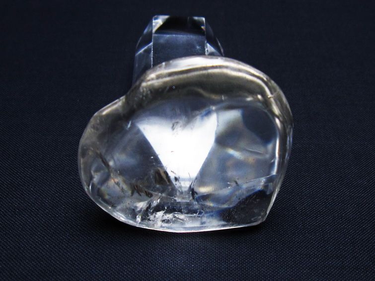 水晶 ハート置物 一点物 145-1609
