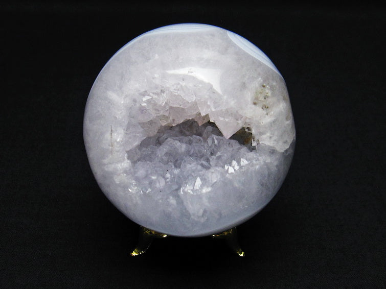 アゲート 笑口丸玉 ジオード スフィア 丸玉 一点物  151-5592