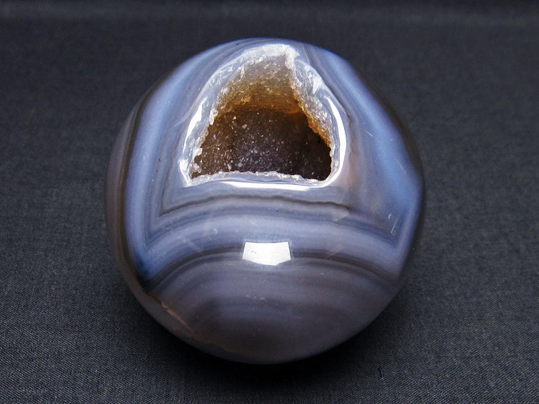 アゲート 笑口丸玉 ジオード スフィア 丸玉 一点物  151-5622 【sold out】