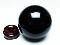 1.1Kg モリオン 丸玉 黒水晶 スフィア 92mm 一点物  151-5927