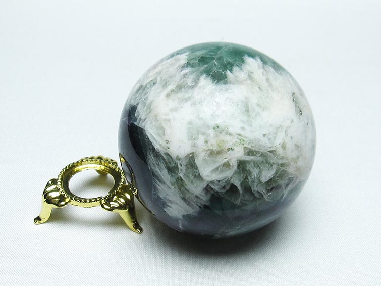 エンジェルフェザー フローライト 丸玉 60mm 一点物 151-7225