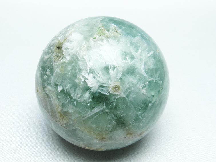 エンジェルフェザー フローライト 丸玉 70mm 一点物 151-7235