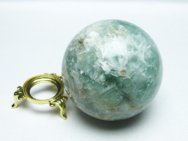 エンジェルフェザー フローライト 丸玉 70mm 一点物 151-7235