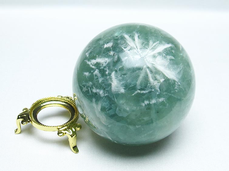 エンジェルフェザー フローライト 丸玉 72mm 一点物 151-7237