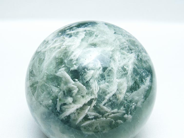 エンジェルフェザー フローライト 丸玉 76mm 一点物 151-7240
