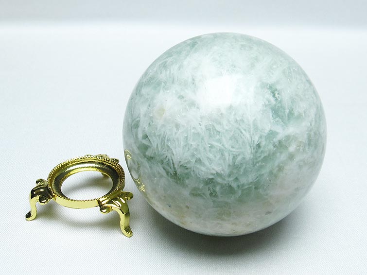 エンジェルフェザー フローライト 丸玉 76mm 一点物 151-7245