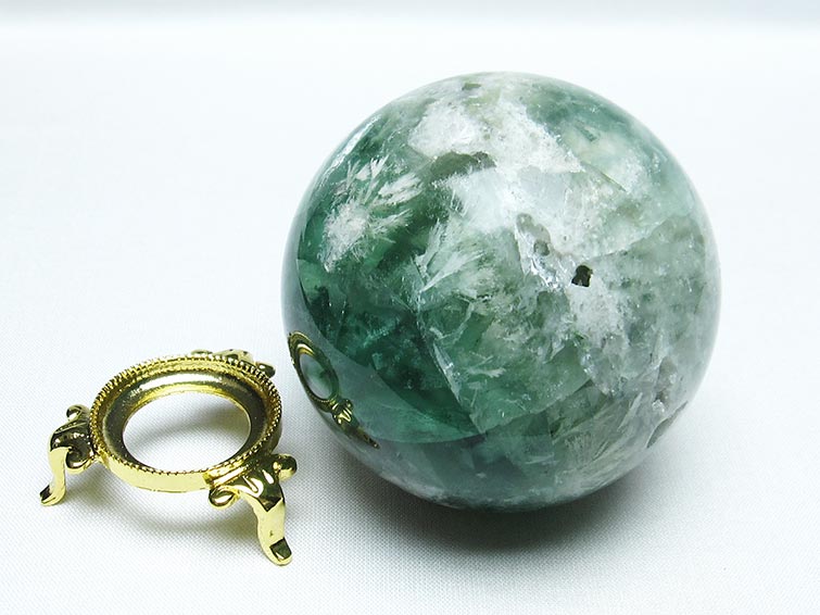 エンジェルフェザー フローライト 丸玉 69mm 一点物 151-7250