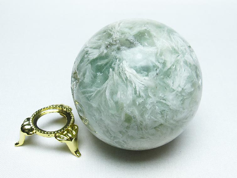 エンジェルフェザー フローライト 丸玉 63mm 一点物 151-7254