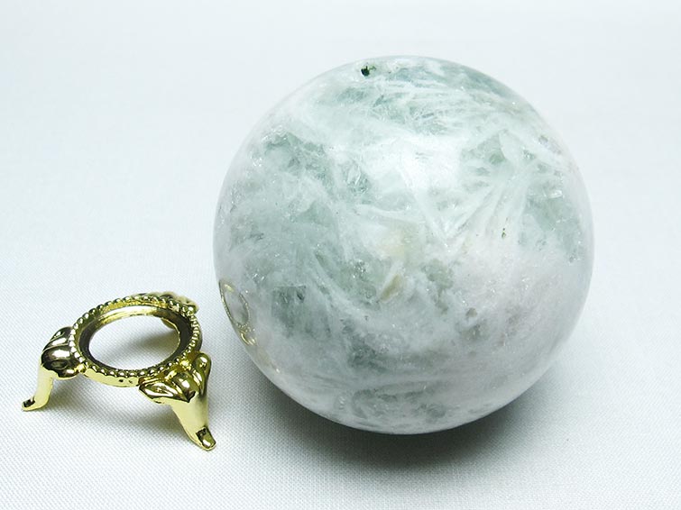 エンジェルフェザー フローライト 丸玉 61mm 一点物 151-7255
