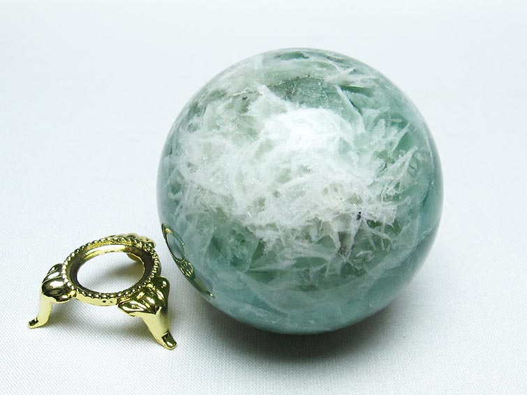 エンジェルフェザー フローライト 丸玉 62mm 一点物 151-7256