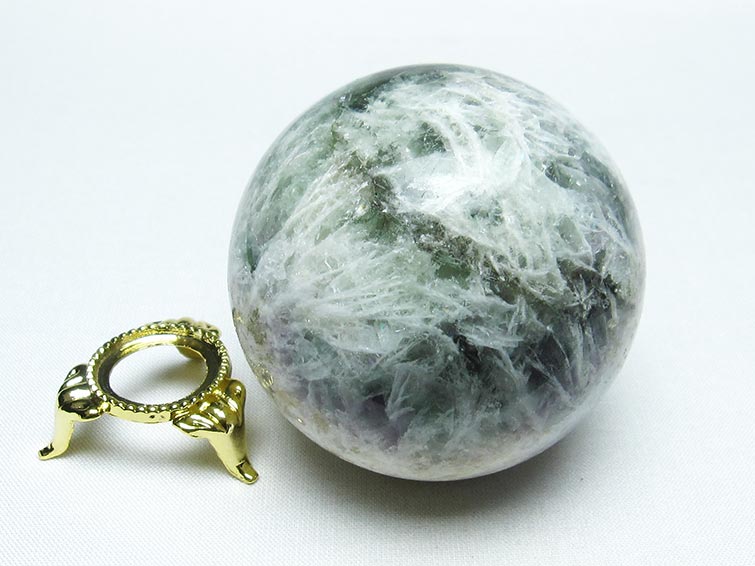 エンジェルフェザー フローライト 丸玉 61mm 一点物 151-7257