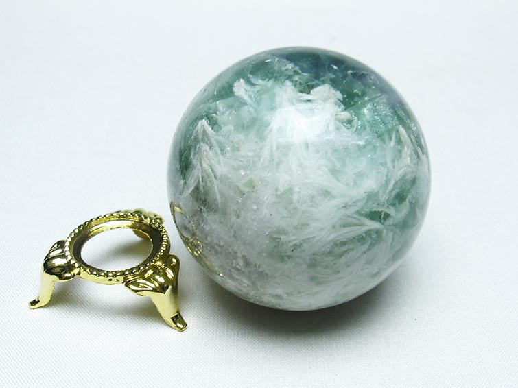 エンジェルフェザー フローライト 丸玉 54mm 一点物 151-7267