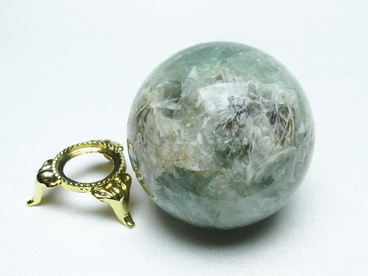 エンジェルフェザー フローライト 丸玉 53mm 一点物 151-7268