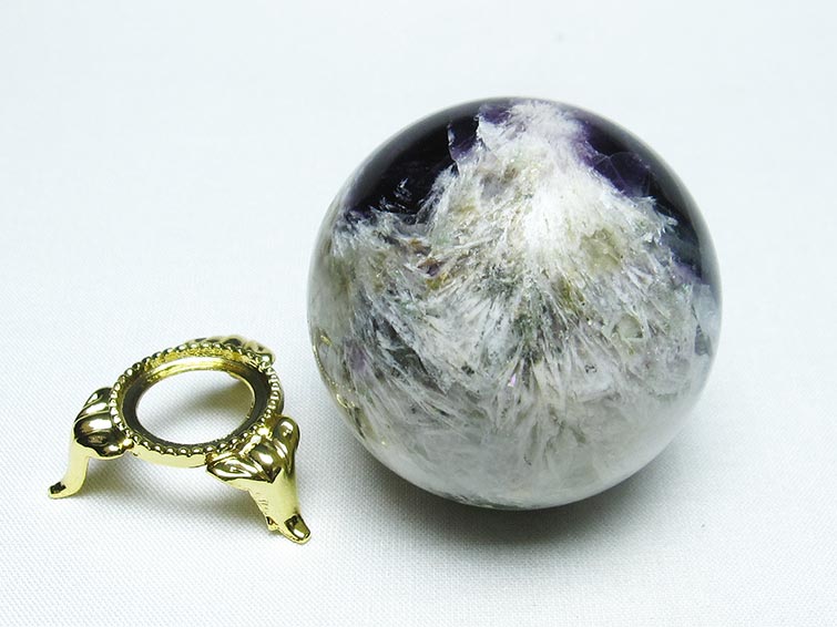 エンジェルフェザー フローライト 丸玉 52mm 一点物 151-7272