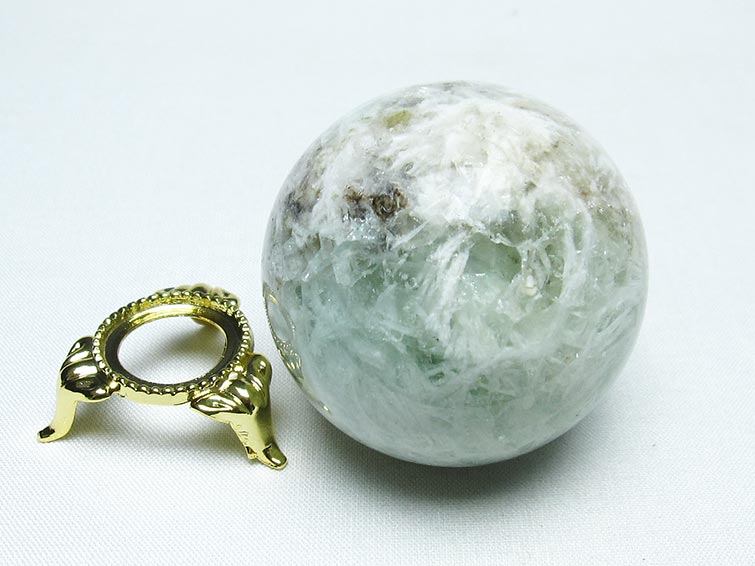 エンジェルフェザー フローライト 丸玉 51mm 一点物 151-7275