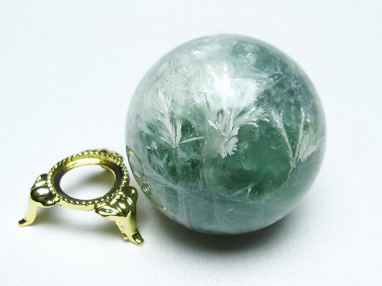 エンジェルフェザー フローライト 丸玉 52mm 一点物 151-7276