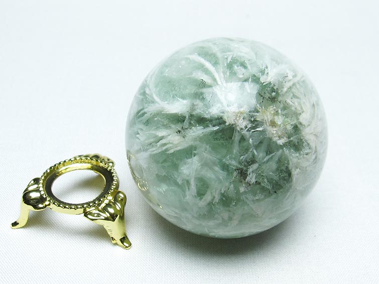 エンジェルフェザー フローライト 丸玉 54mm 一点物 151-7279
