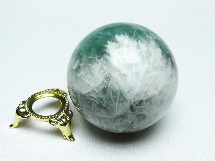エンジェルフェザー フローライト 丸玉 55mm 一点物 151-7280