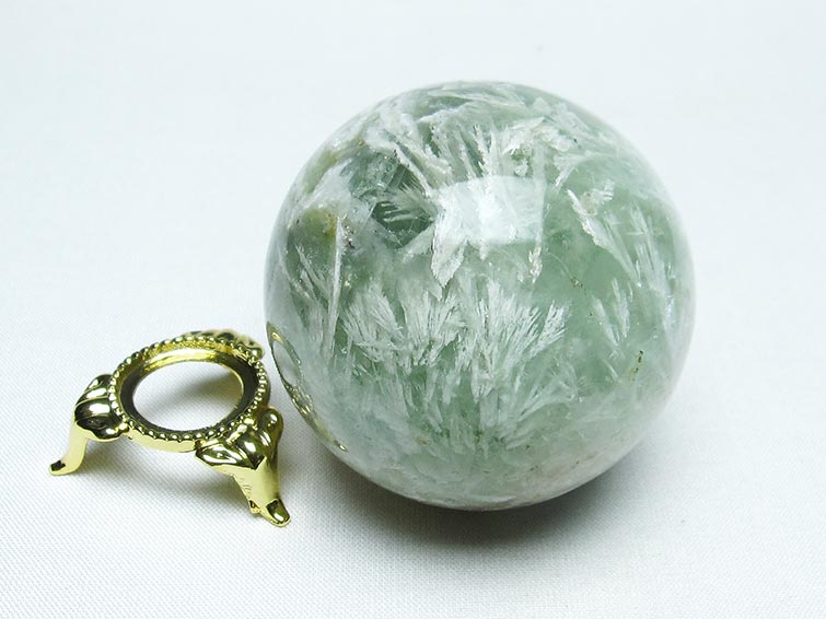 エンジェルフェザー フローライト 丸玉 57mm 一点物 151-7288