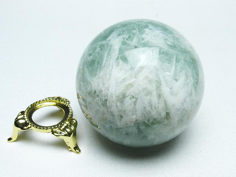 エンジェルフェザー フローライト 丸玉 57mm 一点物 151-7289