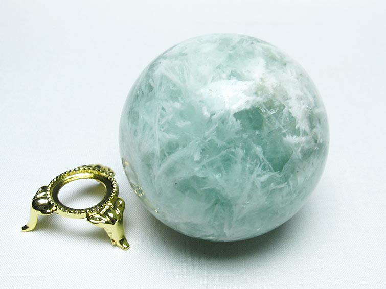 エンジェルフェザー フローライト 丸玉 62mm 一点物 151-7292