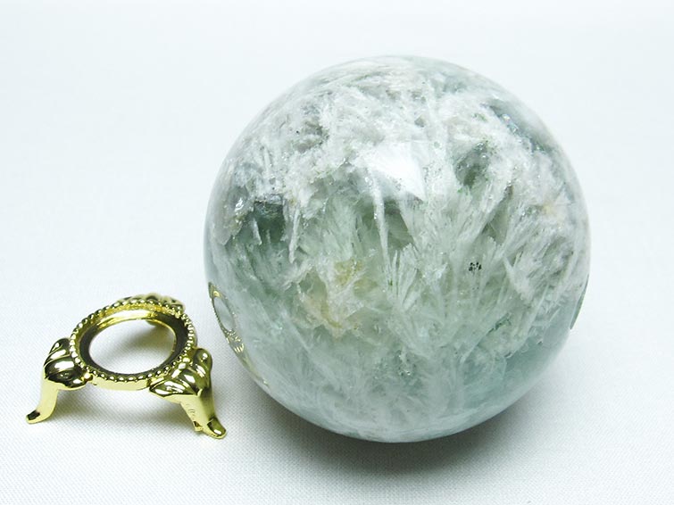 エンジェルフェザー フローライト 丸玉 64mm 一点物 151-7293
