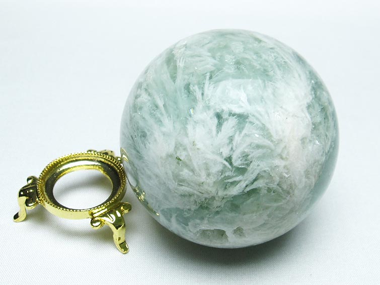 エンジェルフェザー フローライト 丸玉 72mm 一点物 151-7297