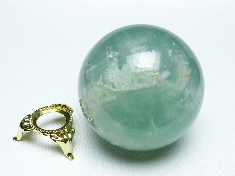 エンジェルフェザー フローライト 丸玉 62mm 一点物 151-7299