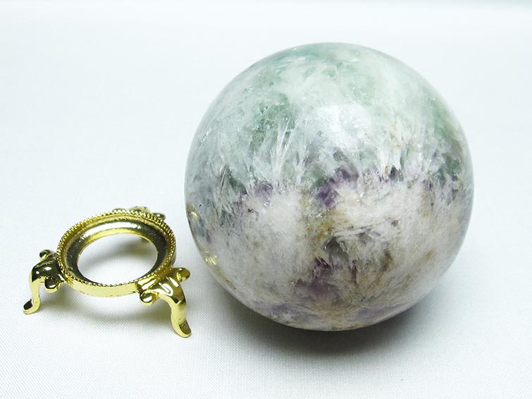 エンジェルフェザー フローライト 丸玉 71mm 一点物 151-7317