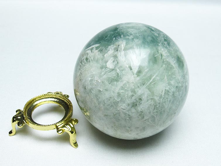 エンジェルフェザー フローライト 丸玉 70mm 一点物 151-7319
