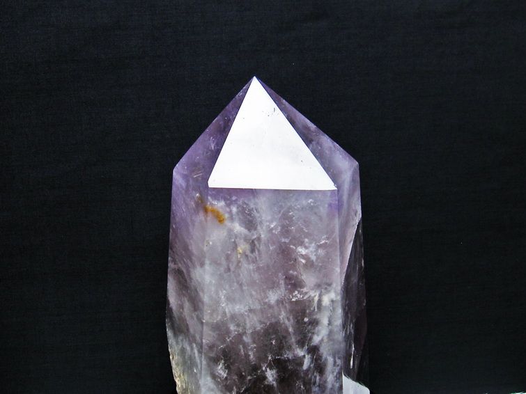 1.8Kg アメジスト 六角柱 アメシスト ポイント 置物 原石 虹入り ファントム 台座付属  一点物 152-2130