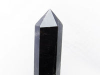 1Kg モリオン 六角柱 黒水晶 ポイント 置物 原石 台座付属 一点物 152-2211