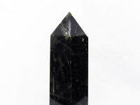 1.1Kg モリオン 六角柱 黒水晶 ポイント 置物 原石 台座付属 一点物 152-2216