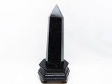 モリオン 六角柱 黒水晶 ポイント 置物 原石 台座付属 一点物 152-2221