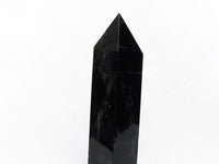 1.1Kg モリオン 六角柱 黒水晶 ポイント 置物 原石 台座付属 一点物 152-2253