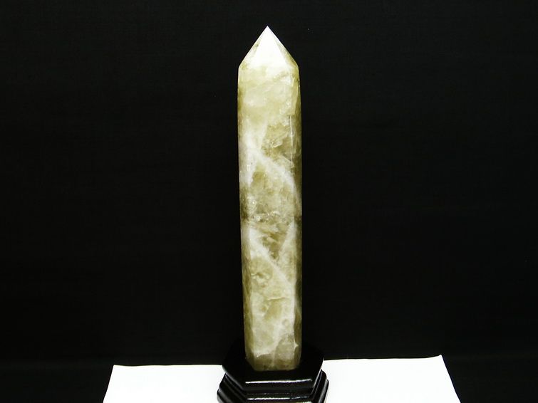 シトリンクォーツ 六角柱 シトリン ポイント 置物 原石 台座付属  一点物 152-2291