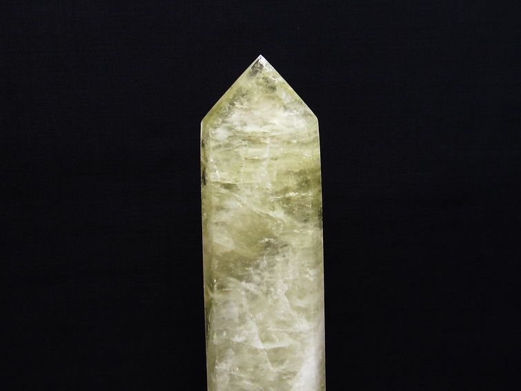 シトリンクォーツ 六角柱 シトリン ポイント 置物 原石 台座付属  一点物 152-2293