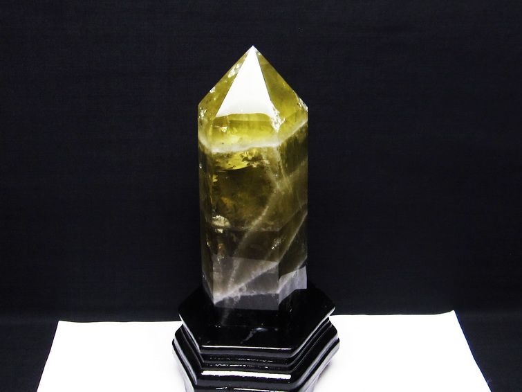 シトリン水晶 六角柱【約1kg】 1Kg シトリンクォーツ 六角柱 シトリン ポイント 置物 原石 虹入り