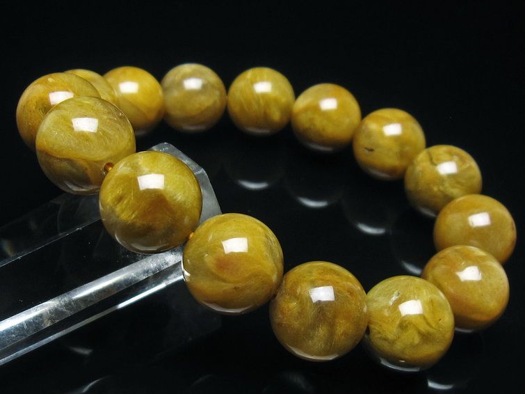 ルチルクォーツ ブレスレット 14mm 一点物 199-268 – 天然石